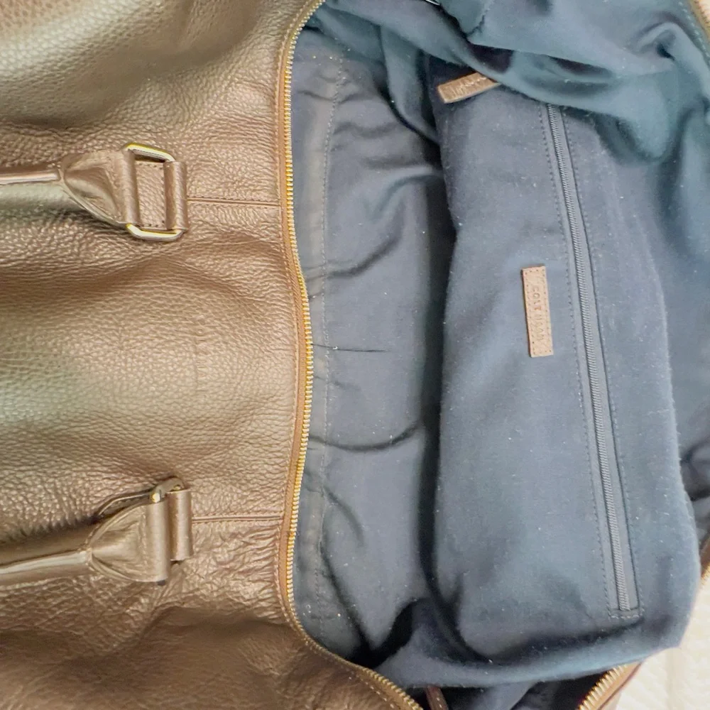 COLE HAAN: Brown Weekend Bag
